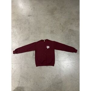 Trader Joes Team Member Crewneck Pullover Size S Maroon Sweatshirt Cotton Blend*